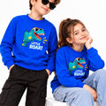 TRENDY TRIBE ROYAL BLUE LITTLE ROAR GRAPHIC SWEATSHIRT – KIDS CASUAL WEAR