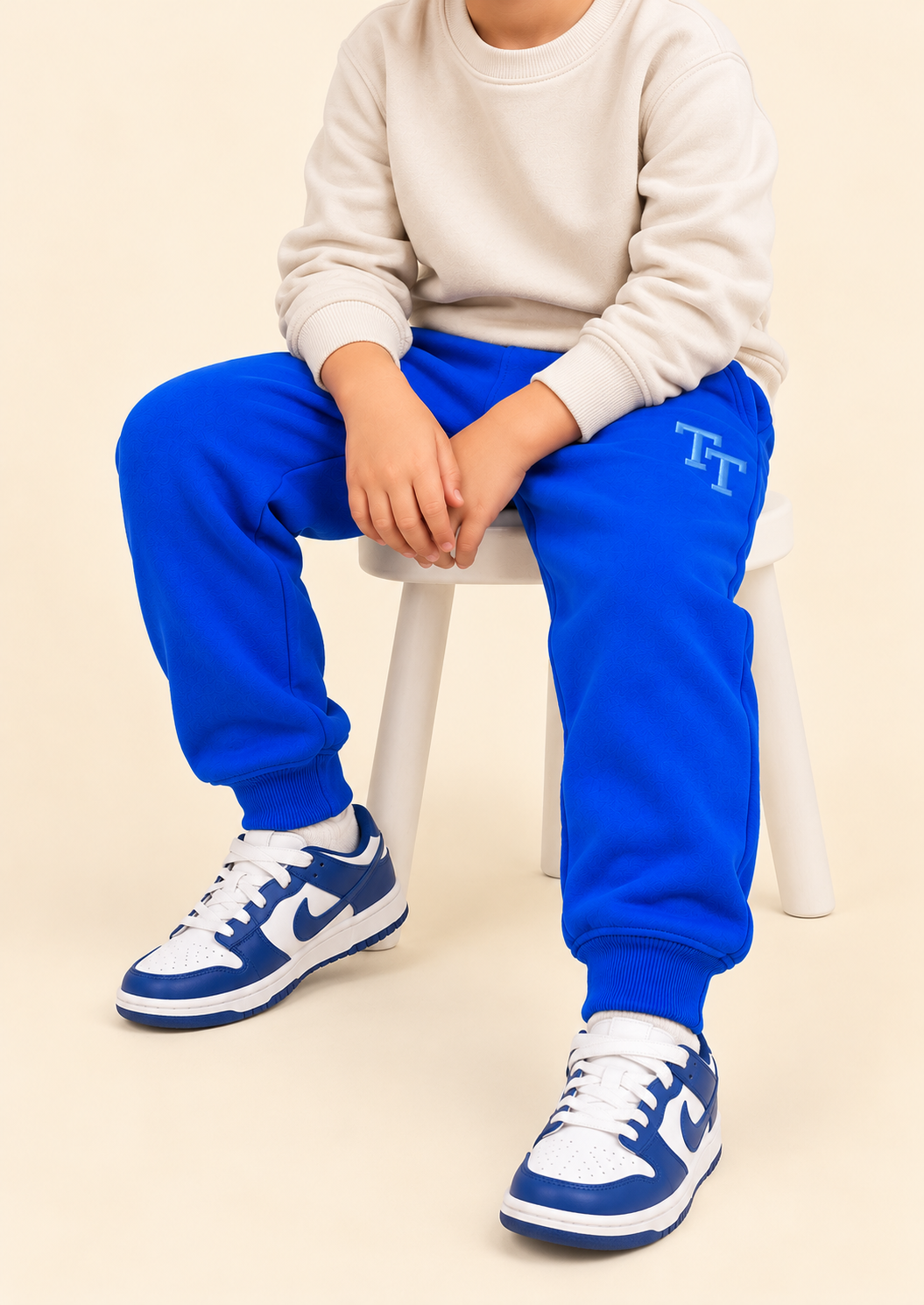 Trendy Tribe Kids’Blue Trouser with Elastic Waistband and Minimalist Design