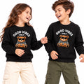 TRENDY TRIBE BLACK GOOD VIBES SWEATSHIRT – BOYS & GIRLS CASUAL WEAR