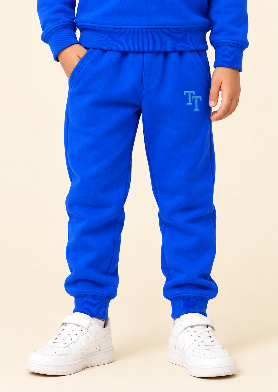Trendy Tribe Kids’Blue Trouser with Elastic Waistband and Minimalist Design