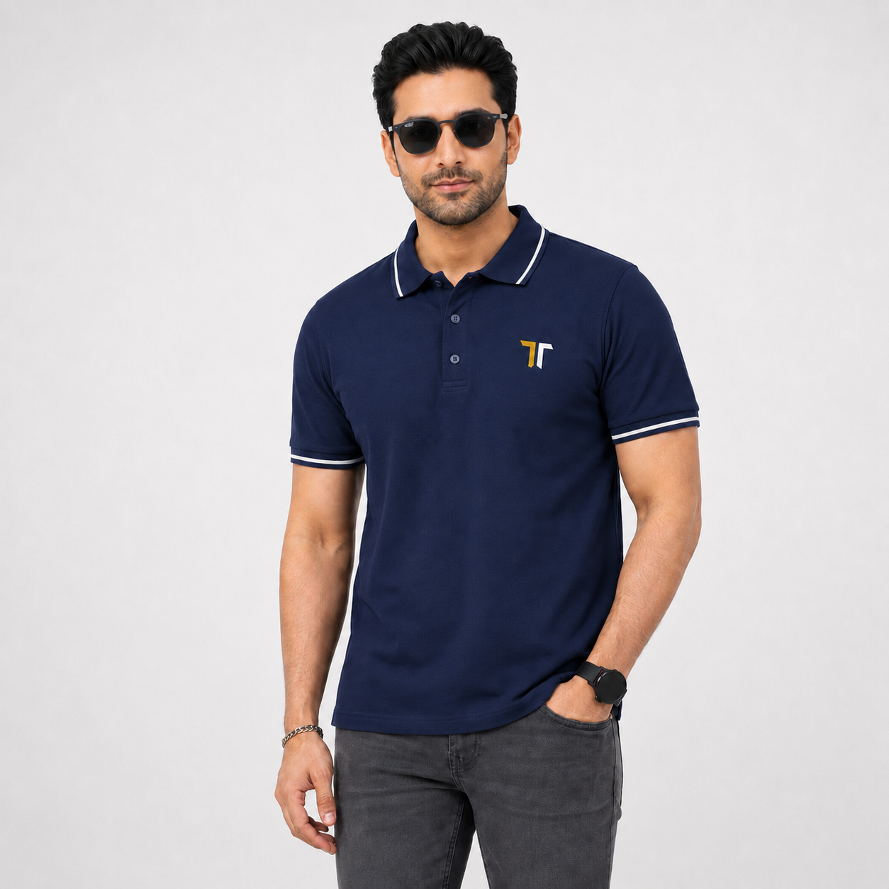 TT Premium Navy Blue Shirt for Men – Classic Fit Smart Casual Wear