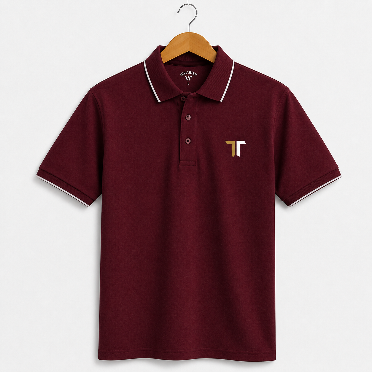 TT Premium Maroon Polo Shirt for Men – Classic Fit Smart Casual Wear