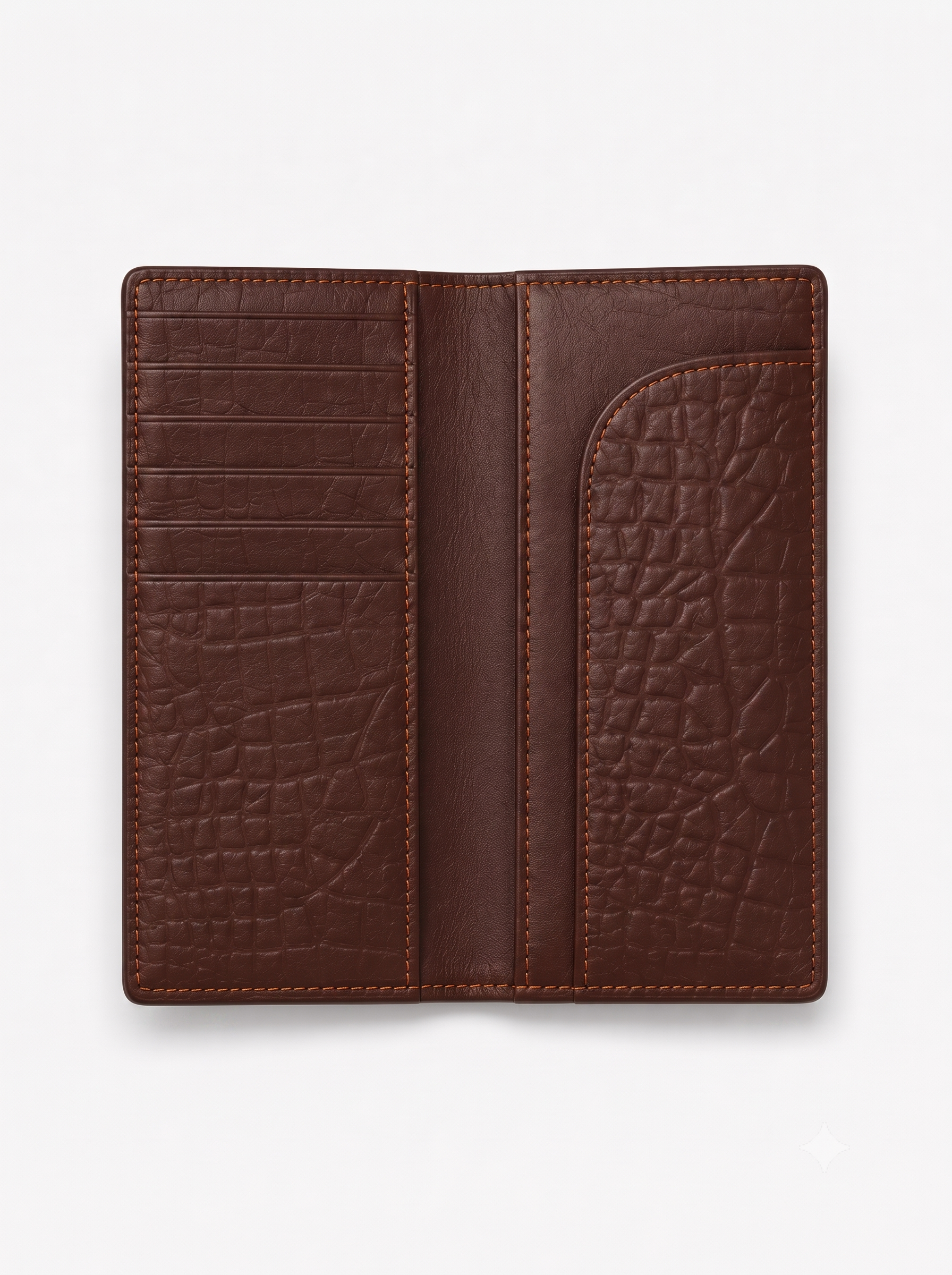 Luxury Crocodile Pattern Wallet Brown & Black