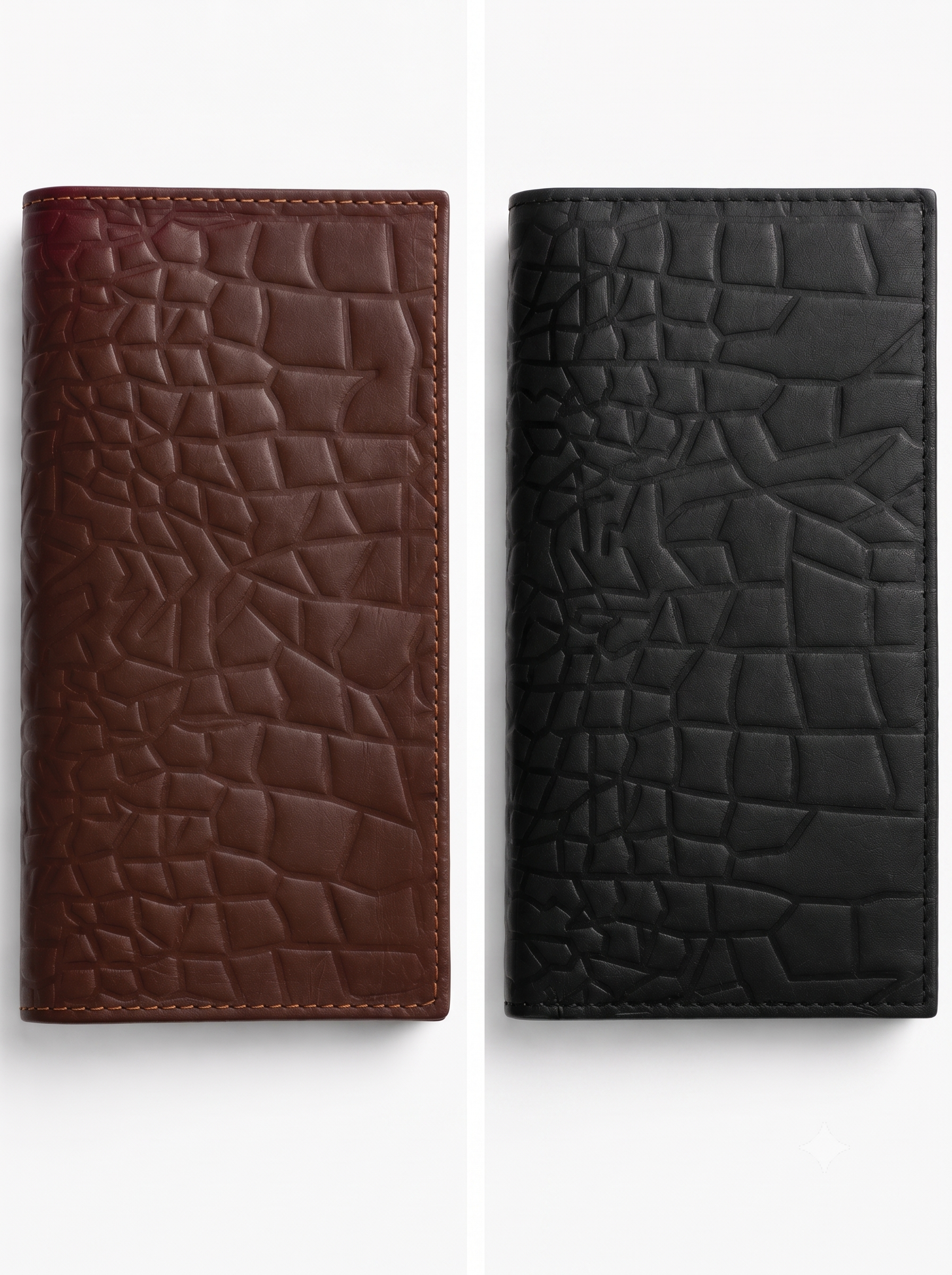 Luxury Crocodile Pattern Wallet Brown & Black