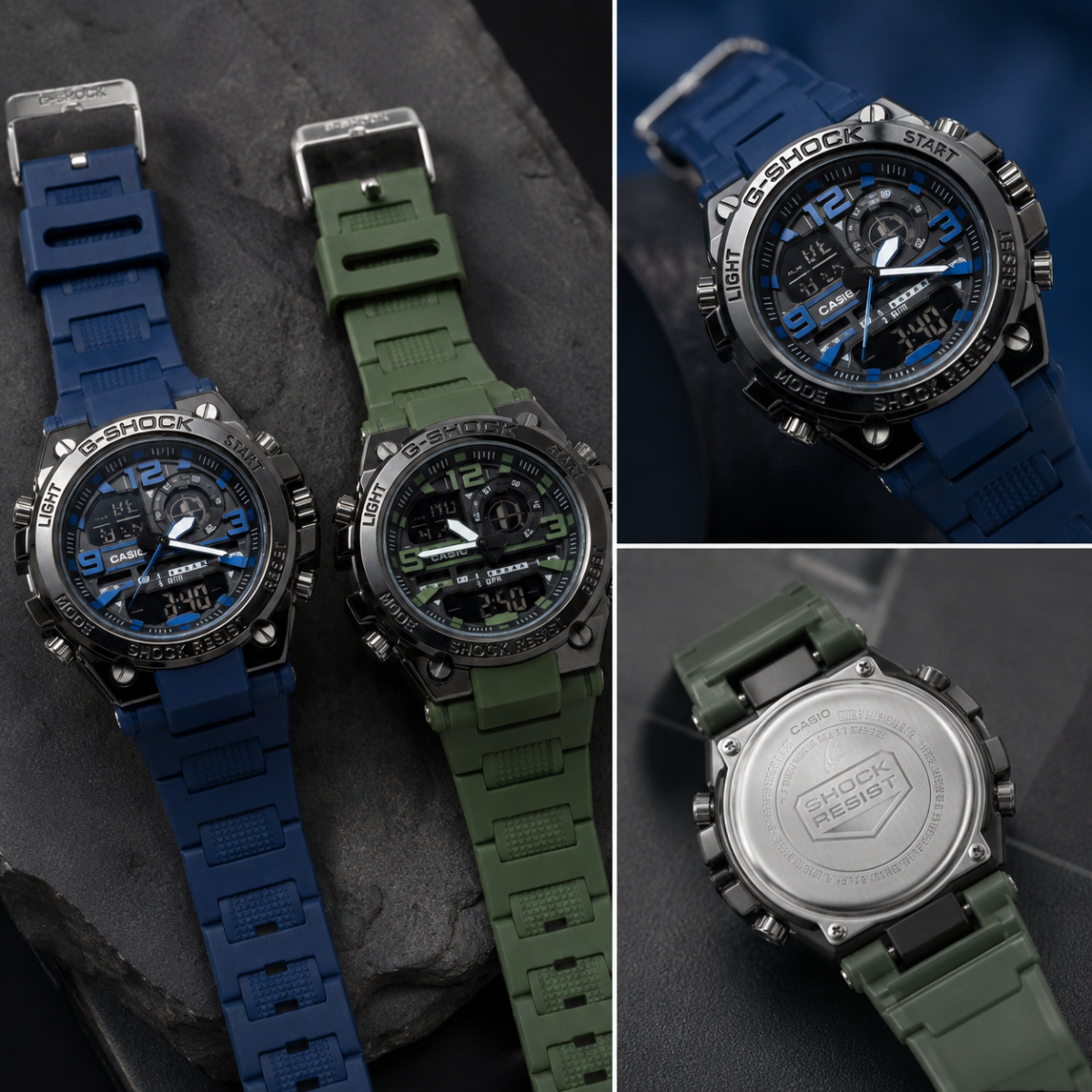 Luxury Sports Digital Analog Men’s Watch – Shock Resistant Waterproof Military Style Wrist Watch
