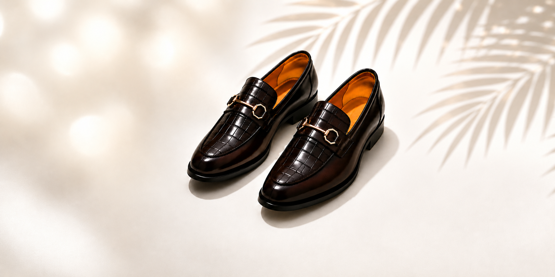 "Luxury men's leather loafers premium formal slip-on shoes for weddings, office, and business wear."