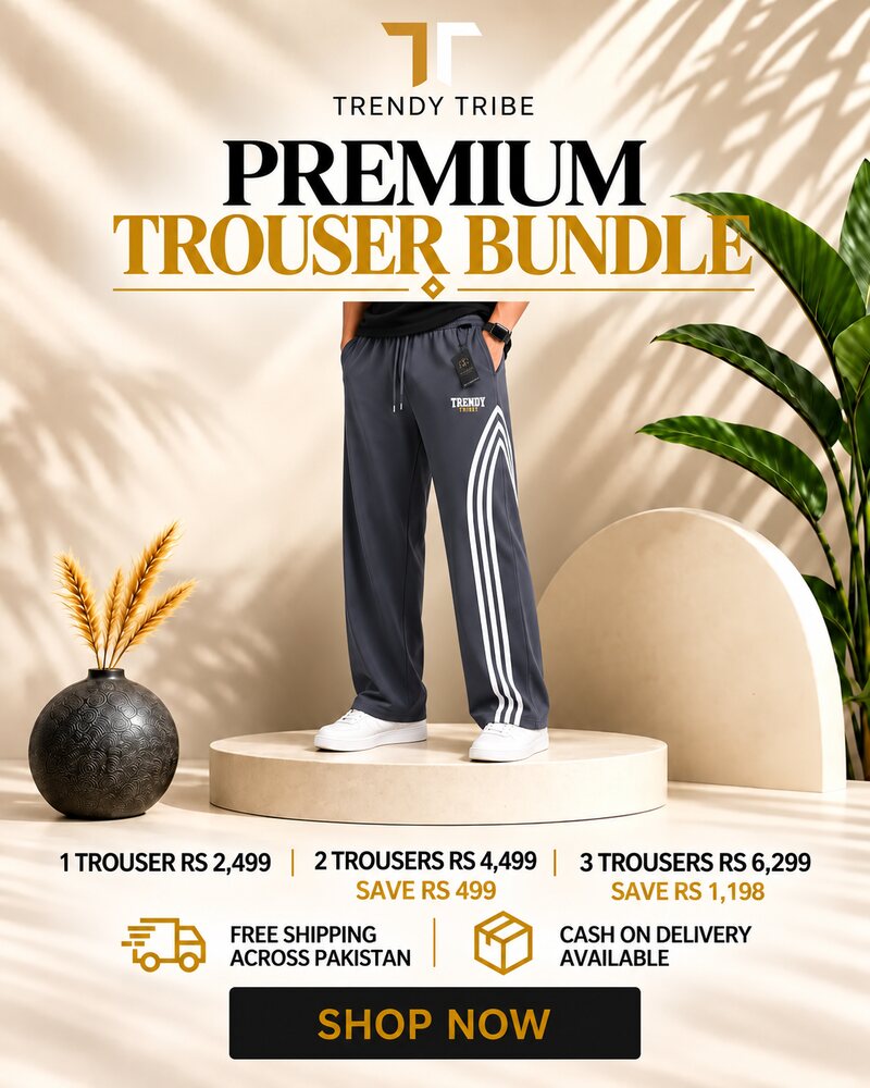 Trendy Tribe men’s trouser bundle offer in Pakistan